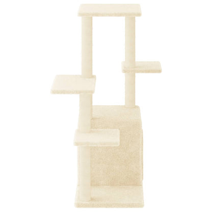 Árvore para gatos c/ postes arranhadores sisal 97,5 cm creme