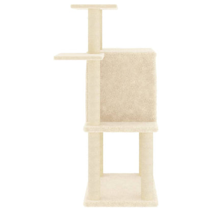 Árvore p/ gatos c/ postes arranhadores sisal 97 cm cor creme