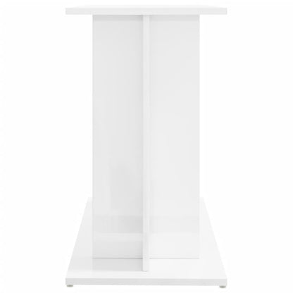 Suporte de aquário 80x35x60 cm deriv. madeira branco brilhante