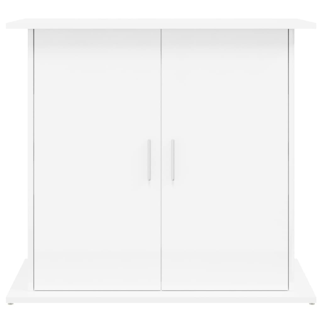 Suporte de aquário 81x36x73 cm deriv. madeira branco brilhante