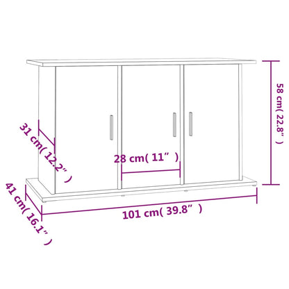 Suporte de aquário 101x41x58 cm deriv. de madeira cinza sonoma