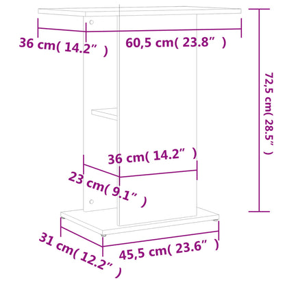 Suporte de aquário 60,5x36x72,5 cm deriv. madeira cinza sonoma