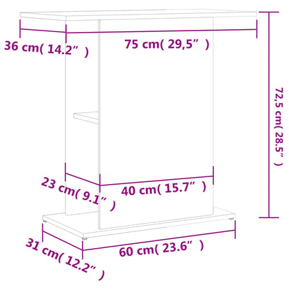 Suporte de aquário 36x75x72,5 cm derivados de madeira branco