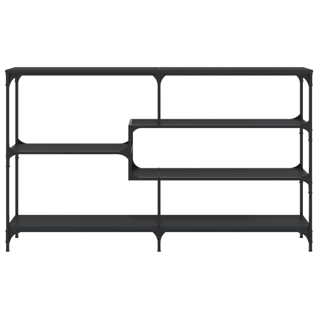 Consola de Entrada Diane - 160 x 32 x 95 cm - Cor Preto - Derivados de Madeira com Estrutura de Metal - Design Industrial