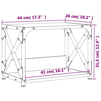 Suporte impressora 2 prateleiras 44x26x31,5 deriv.madeira preto