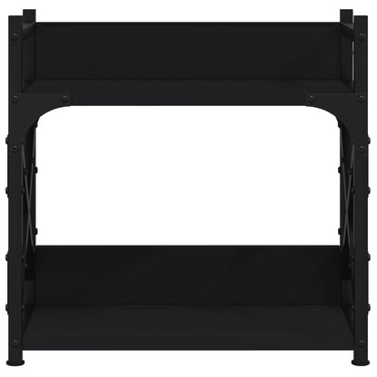 Suporte impressora 2 prateleiras 40x20x40 deriv. madeira preto