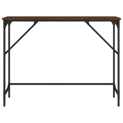 Consola de Entrada Brenda - 100x32x75 cm - Cor Castanho - Derivados de Madeira com Estrutura de Metal - Design Industrial