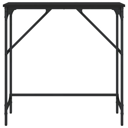 Consola de Entrada Brenda - 75x32x75 cm - Cor Preto - Derivados de Madeira com Estrutura de Metal - Design Industrial