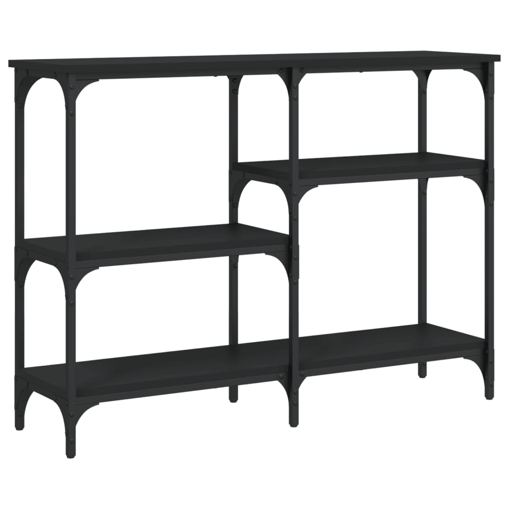 Consola de Entrada Bríd - 102x29x75 cm - Cor Preto - Derivados de Madeira com Estrutura de Metal - Design Industrial