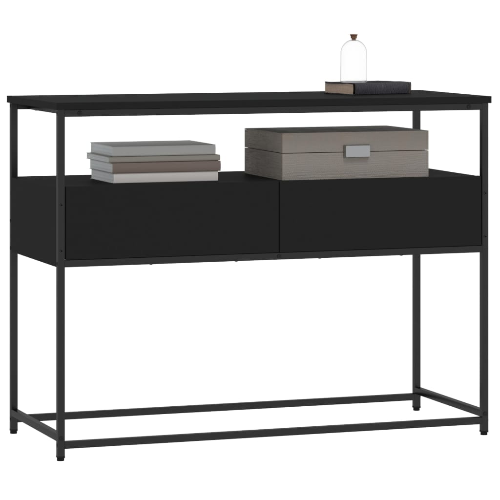 Mesa consola 100x40x75 cm derivados de madeira preto