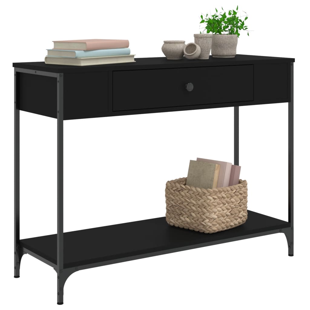 Mesa consola 100x34,5x75 cm derivados de madeira preto