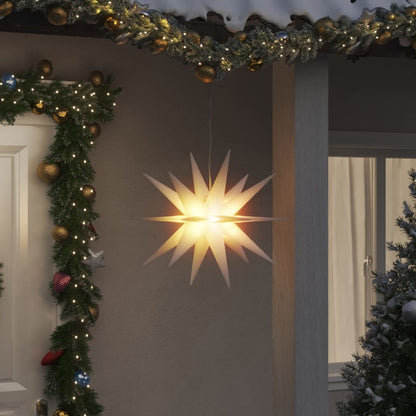 Estrela da Morávia dobrável com luz LED 57 cm branco