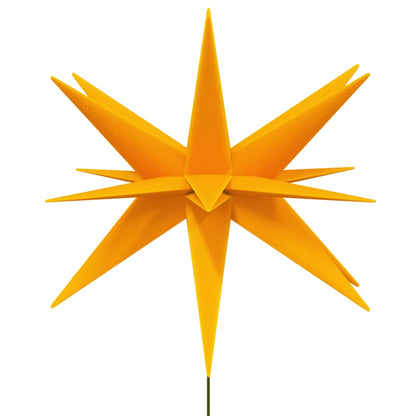 Estrelas da Morávia dobráveis c/ LED/estacas 3pcs 35cm amarelo