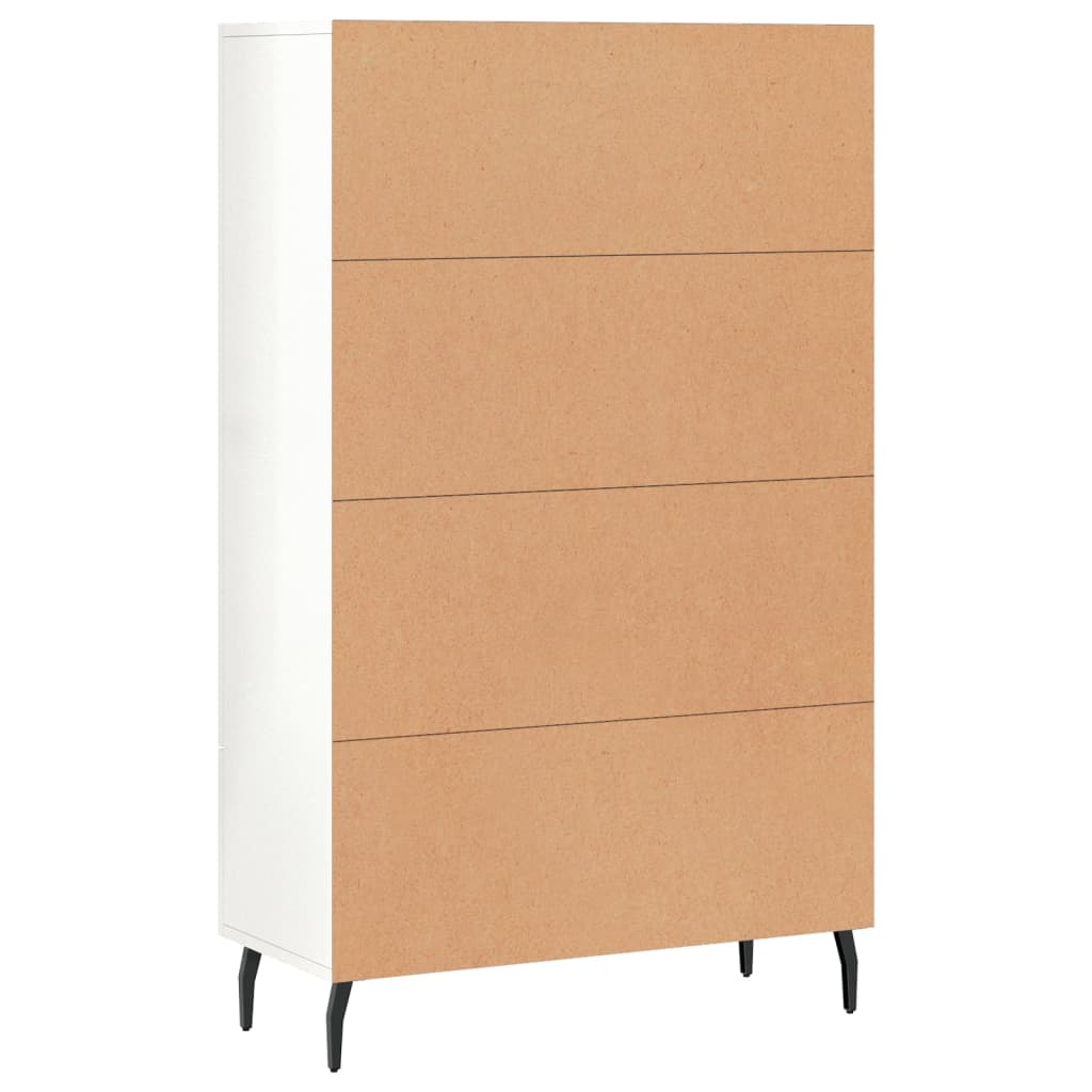 Aparador alto 69,5x31x115 cm derivados madeira branco brilhante