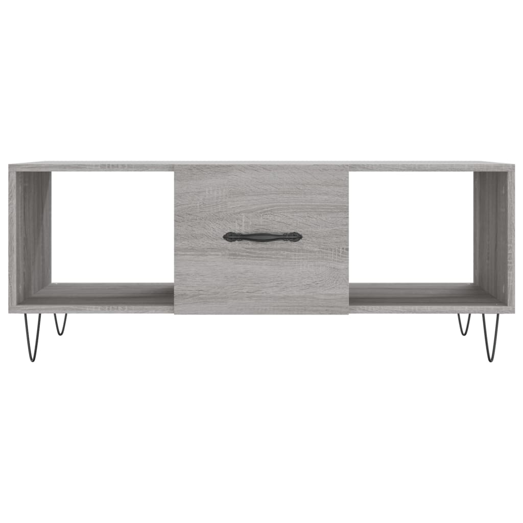 Mesa de centro 102x50x40cm derivados de madeira cinzento sonoma