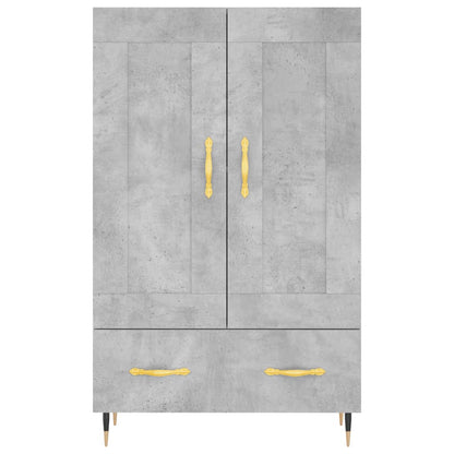 Aparador alto 69,5x31x115 cm derivados de madeira cinza-cimento