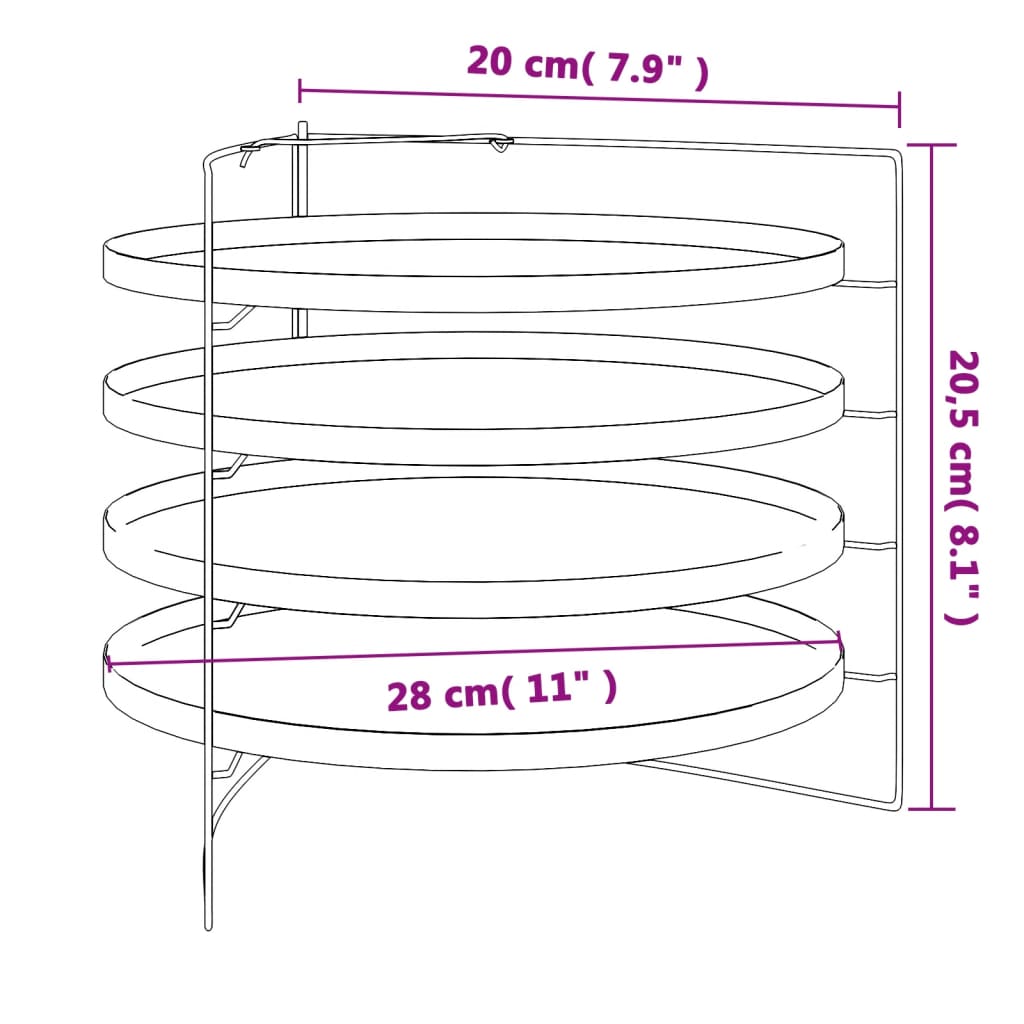 Formas para pizzas com suporte Ø 28 cm aço