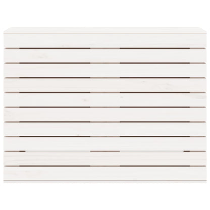 Cesto de roupa suja 88,5x44x66 cm pinho maciço branco