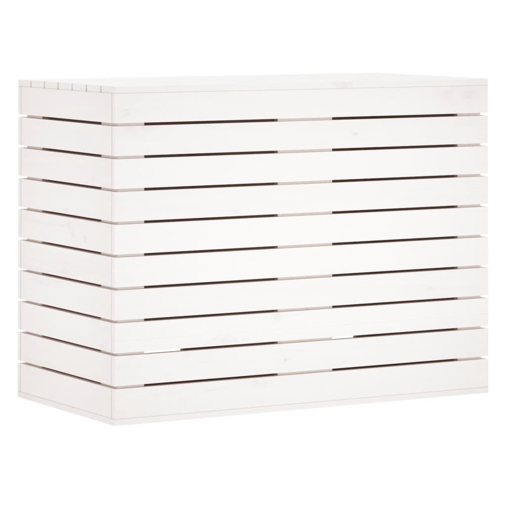 Cesto de roupa suja 88,5x44x66 cm pinho maciço branco