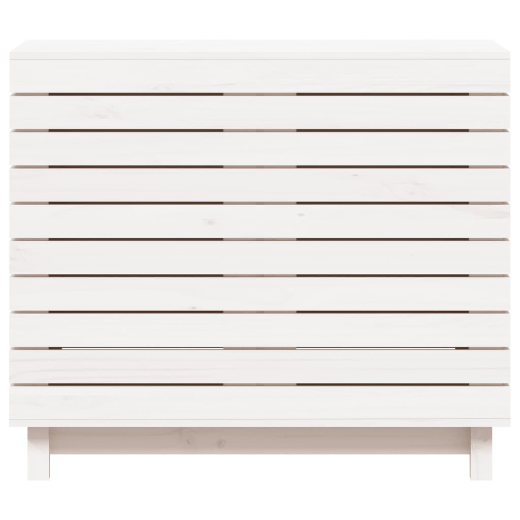 Cesto de roupa suja 88,5x44x76 cm pinho maciço branco