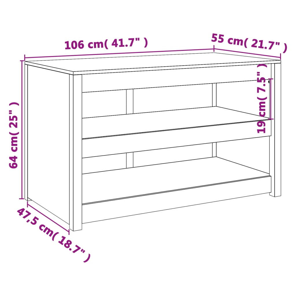 Armário de cozinha para exterior 106x55x64 cm pinho maciço