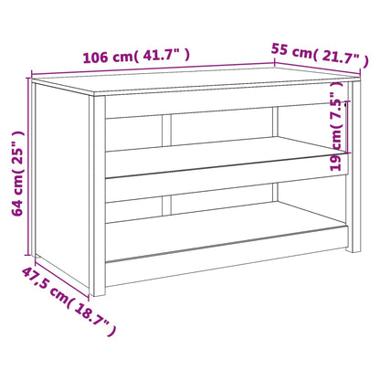 Armário de cozinha para exterior 106x55x64 cm pinho maciço