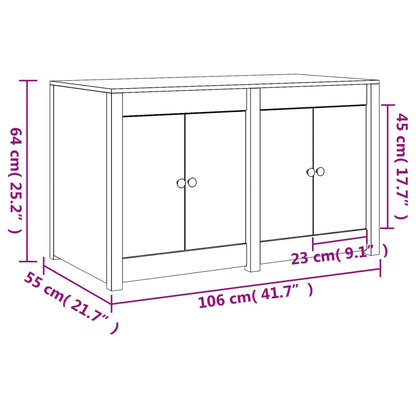 Armário de cozinha para exterior 106x55x64 cm pinho maciço