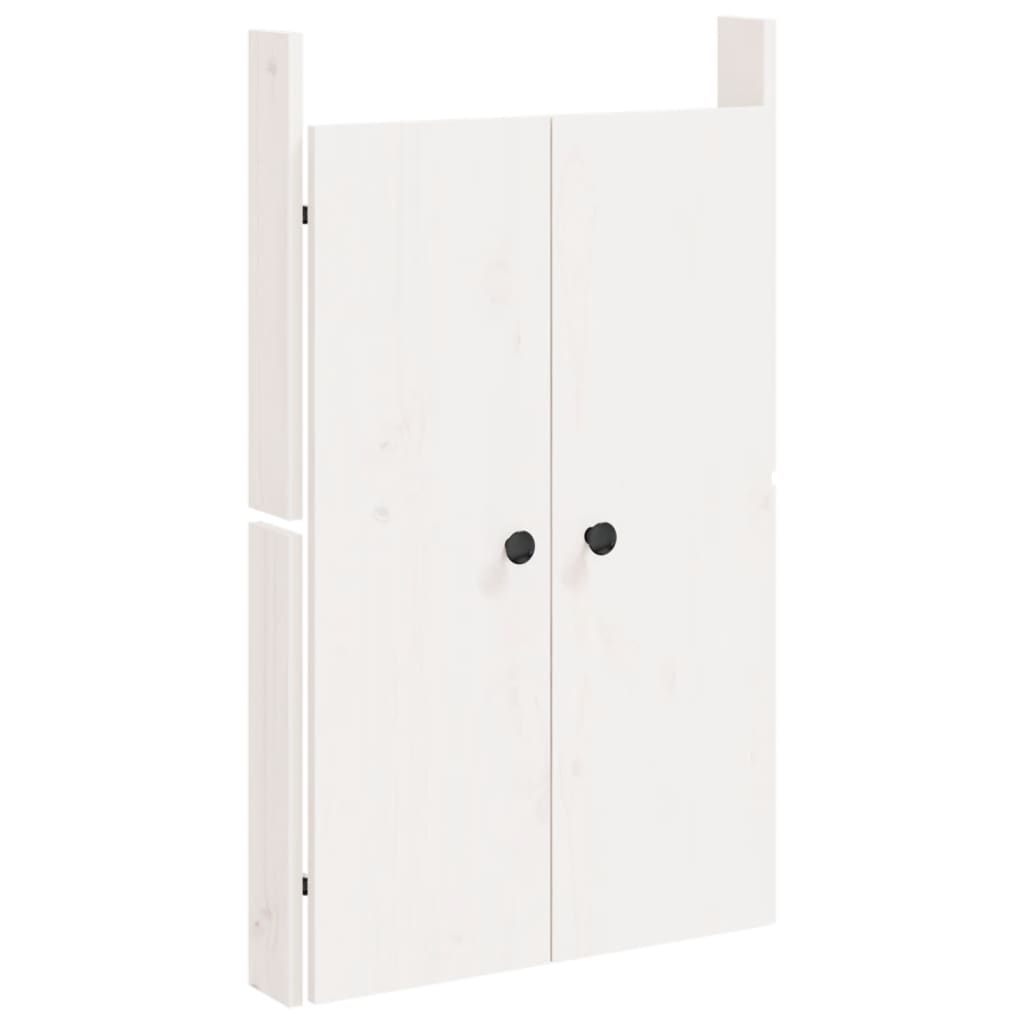 Portas cozinha p/ exterior 2 pcs 50x9x82 cm pinho maciço branco