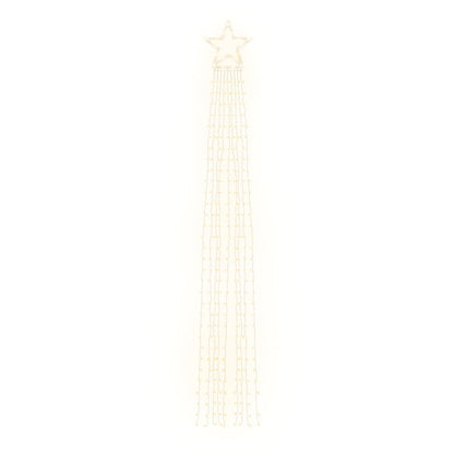 Iluminação p/ árvore de Natal 320 luzes LED 375cm branco quente