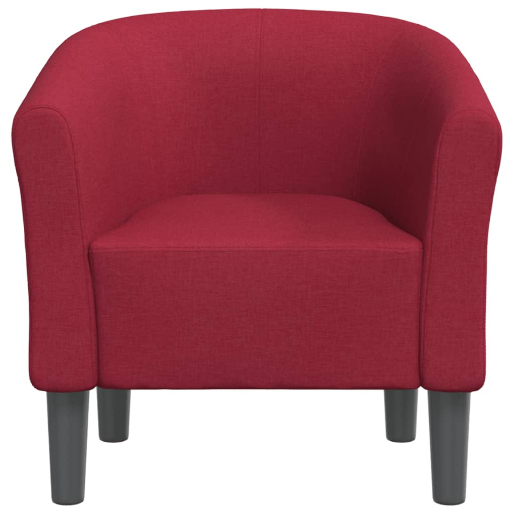 Poltrona Maiza - Em Tecido - Cor Vermelho Escuro - 70x56x68 cm - Design Moderno