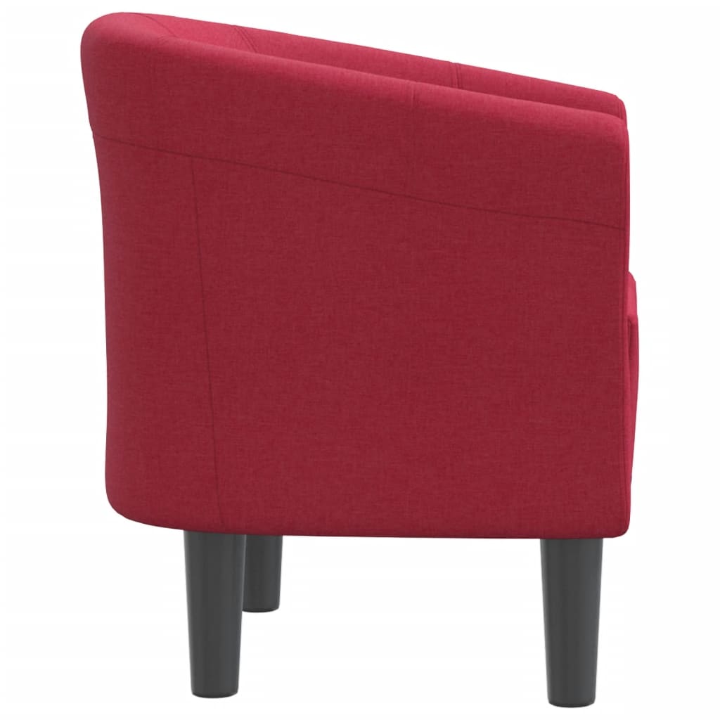 Poltrona Maiza - Em Tecido - Cor Vermelho Escuro - 70x56x68 cm - Design Moderno