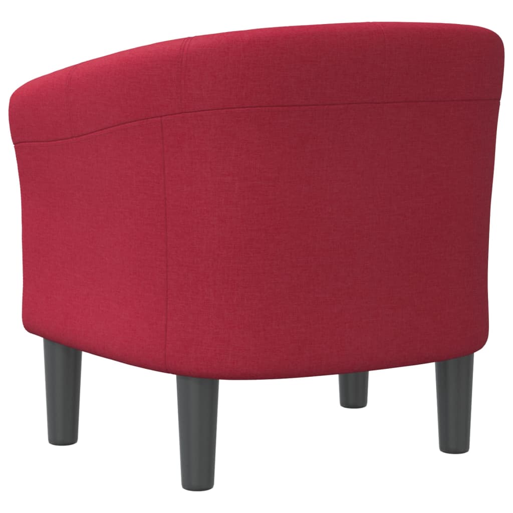 Poltrona Maiza - Em Tecido - Cor Vermelho Escuro - 70x56x68 cm - Design Moderno