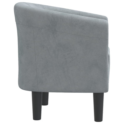 Poltrona Maiza - Em Veludo - Cor Cinzento Escuro - 70x56x68 cm - Design Moderno