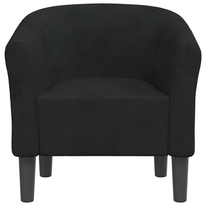 Poltrona Maiza - Em Veludo - Cor Preto - 70x56x68 cm - Design Moderno