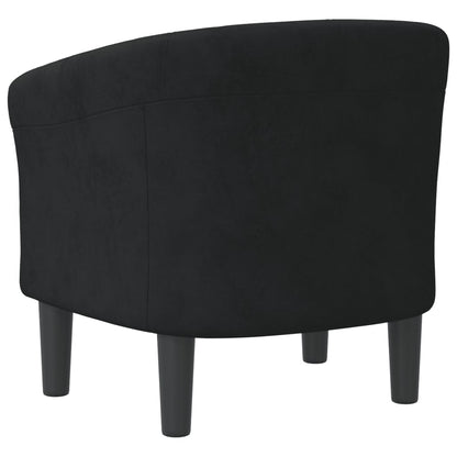 Poltrona Maiza - Em Veludo - Cor Preto - 70x56x68 cm - Design Moderno