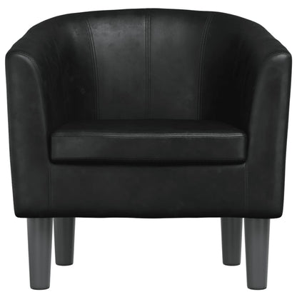 Poltrona Maiza - Em Couro Artificial - Cor Preto - 70 x56x68 cm - Design Moderno