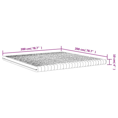 Colchão de espuma 200x200 cm 7 zonas dureza 20 ILD branco