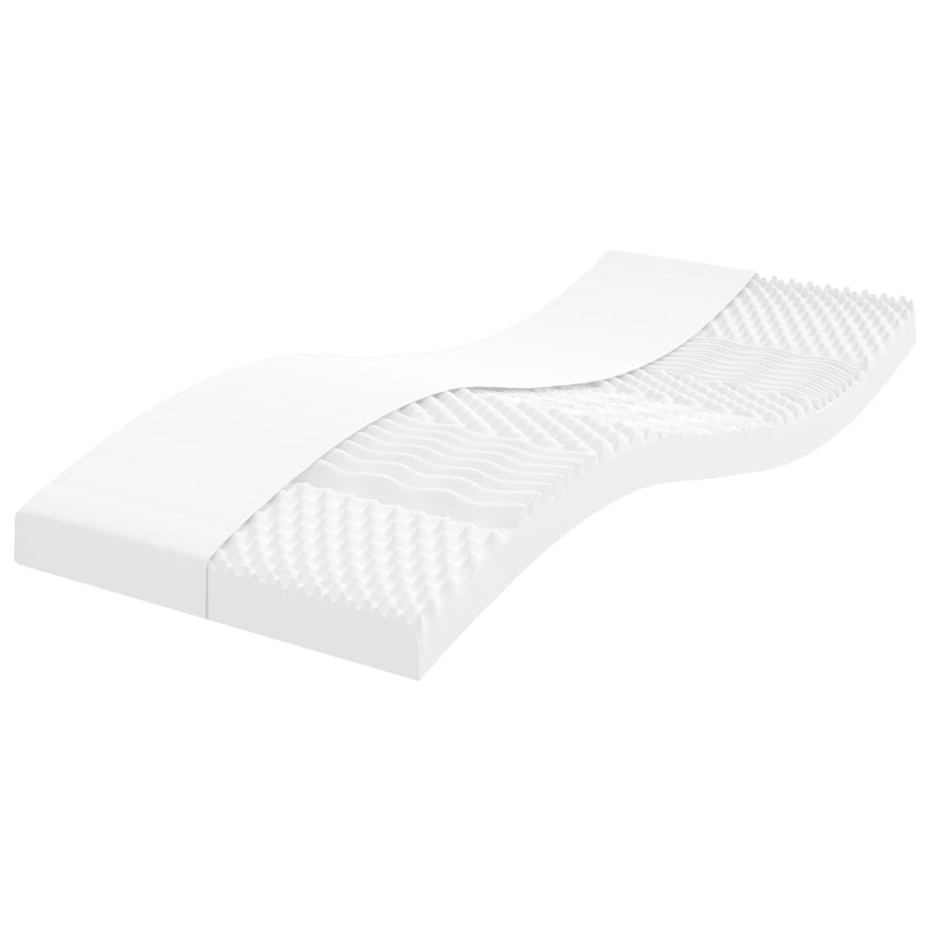 Colchões de espuma 2 pcs 80x200 cm 7 zonas dureza 20 ILD branco