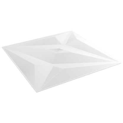 Painéis de parede 12 pcs 50x50 cm 3m² EPS estrela branco