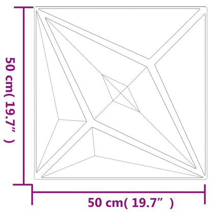 Painéis de parede 12 pcs 50x50 cm 3m² EPS estrela preto