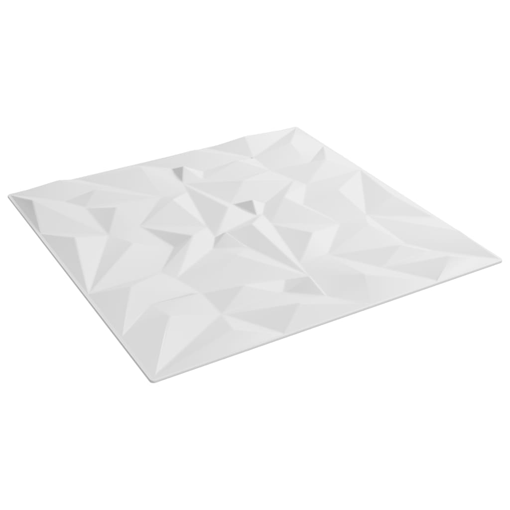 Painéis de parede 12 pcs 50x50 cm 3m² XPS ametista branco