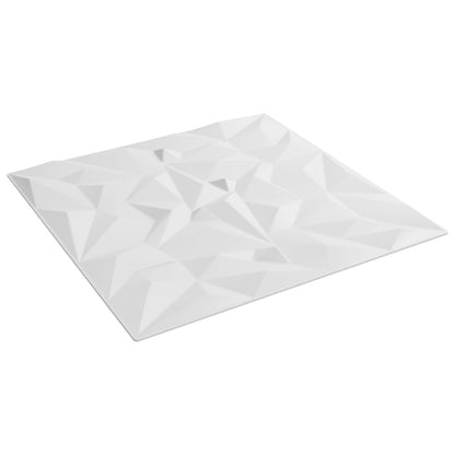 Painéis de parede 12 pcs 50x50 cm 3m² XPS ametista branco