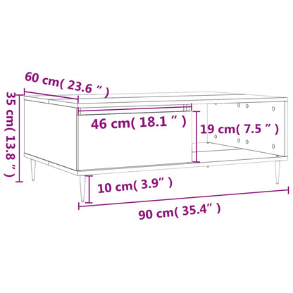 Mesa de centro 90x60x35 cm derivados de madeira branco