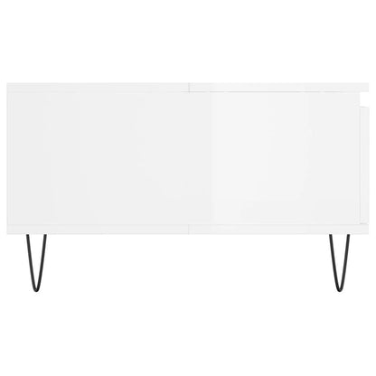 Mesa de centro 90x60x35cm derivados de madeira branco brilhante