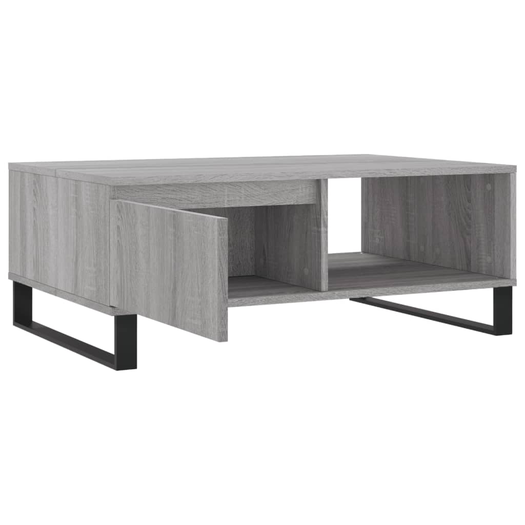 Mesa de centro 90x60x35 cm derivados de madeira cinzento sonoma