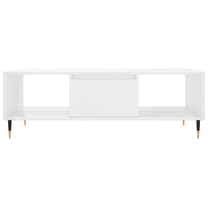 Mesa de centro 104x60x35 cm derivados madeira branco brilhante