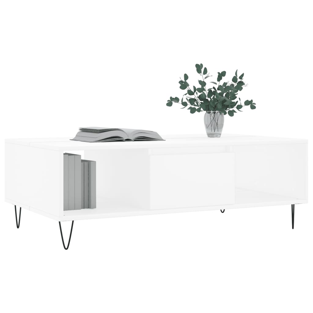 Mesa de centro 104x60x35 cm derivados de madeira branco