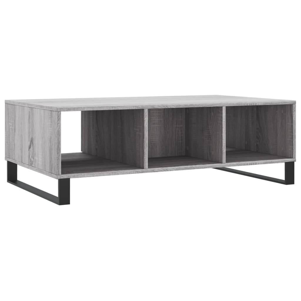 Mesa de centro 104x60x35 cm derivados madeira cinzento sonoma