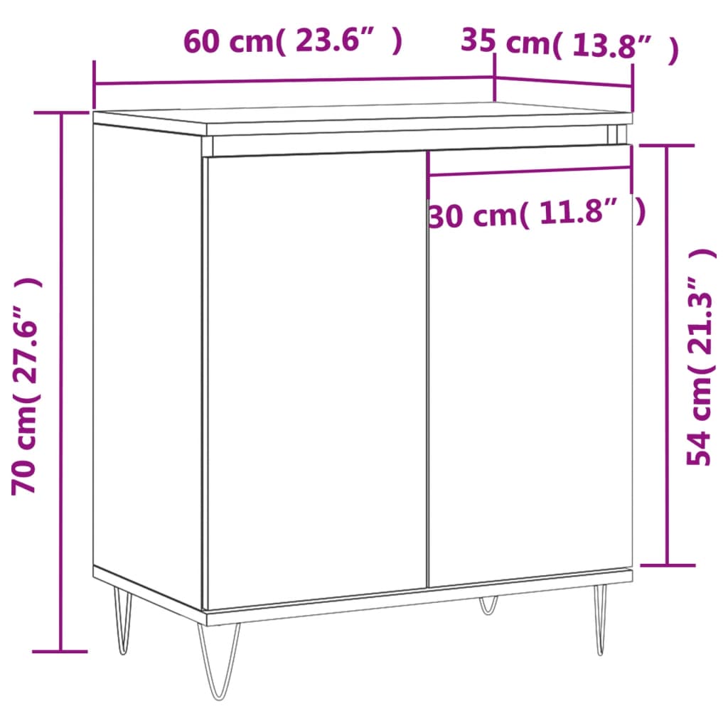 Aparador Hill Range de 60cm - Cinzento - Design Moderno