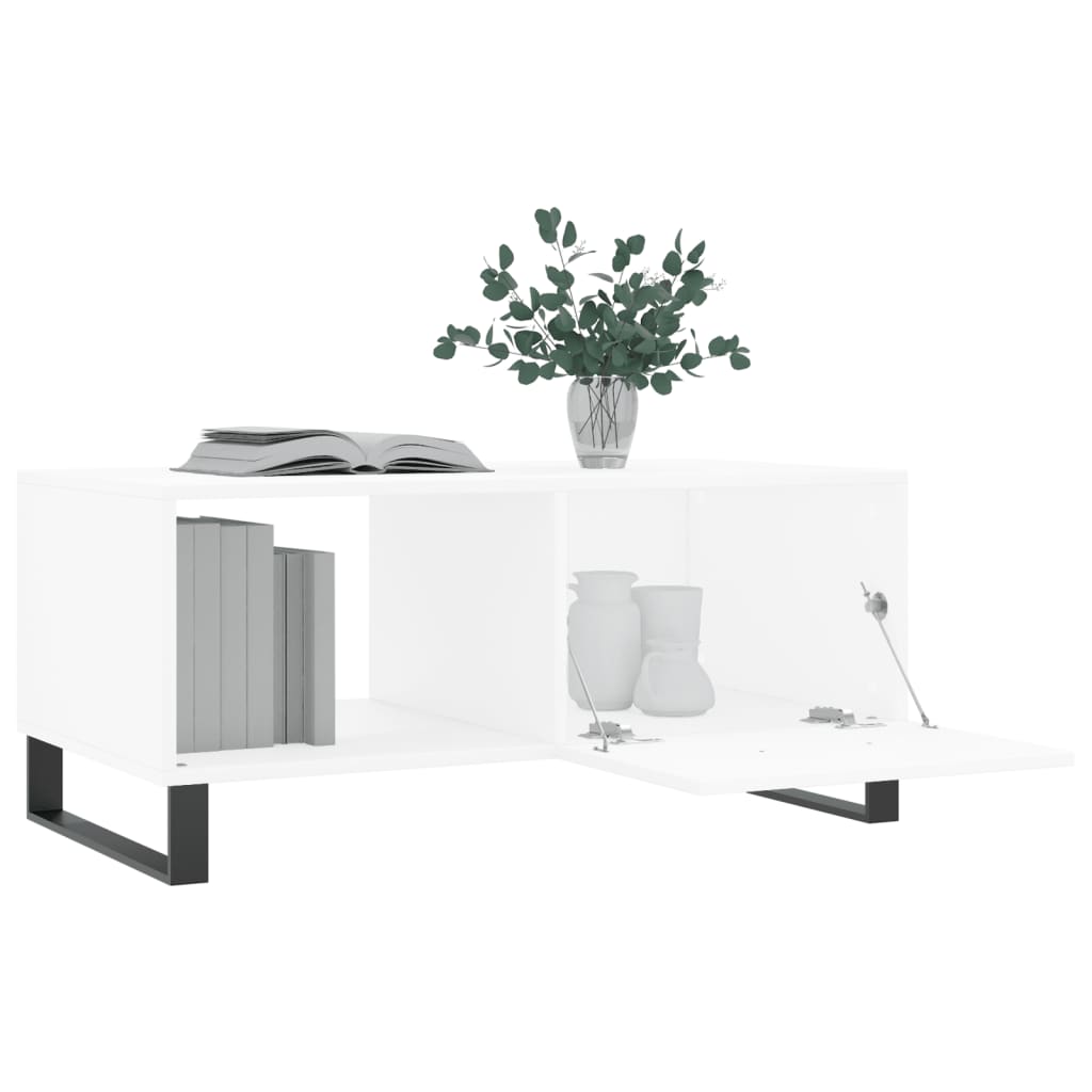 Mesa de Centro Portucale de 90cm - Branco Mate - Design Moderno